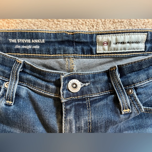 AG Adriano Goldschmied Jeans Womens 27R Stevie Ankle Slim Straight Distressed - Picture 3 of 9